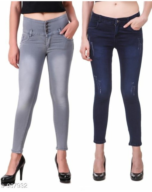 Lootkabazaar Women's Elegant Denim Jeans Combo (LWEDJC003)